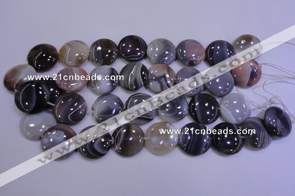 CAG4448 15.5 inches 25mm flat round botswana agate beads wholesale