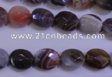 CAG4461 15.5 inches 10*12mm faceted oval botswana agate beads