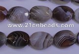 CAG4463 15.5 inches 12*16mm faceted oval botswana agate beads