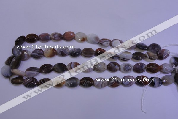 CAG4463 15.5 inches 12*16mm faceted oval botswana agate beads