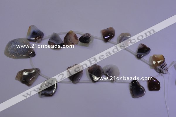 CAG4468 Top-drilled 15*20mm – 28*38mm freeform botswana agate beads