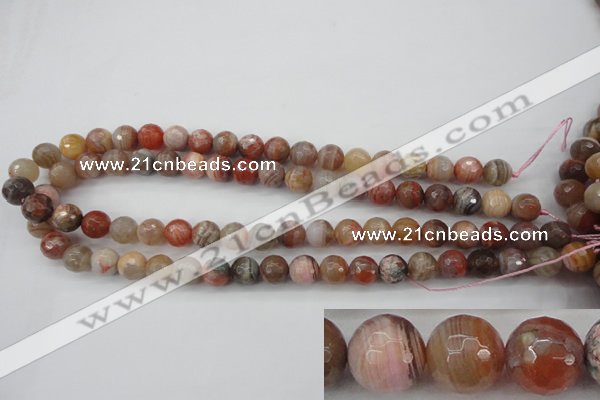 CAG4473 15.5 inches 10mm faceted round pink botswana agate beads