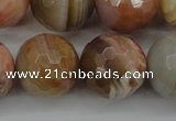 CAG4476 15.5 inches 16mm faceted round pink botswana agate beads