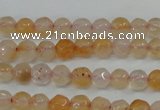 CAG4480 15.5 inches 4mm faceted round fire crackle agate beads