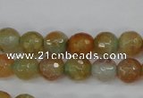 CAG4481 15.5 inches 6mm faceted round fire crackle agate beads