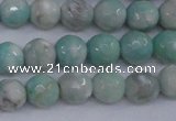 CAG4484 15.5 inches 6mm faceted round agate beads wholesale