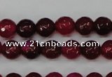 CAG4489 15.5 inches 6mm faceted round agate beads wholesale