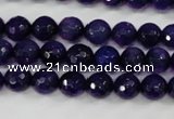 CAG4495 15.5 inches 8mm faceted round fire crackle agate beads