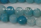 CAG4500 15.5 inches 8mm faceted round fire crackle agate beads