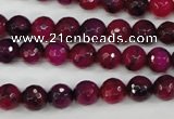 CAG4503 15.5 inches 8mm faceted round fire crackle agate beads