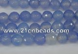 CAG4505 15.5 inches 8mm faceted round agate beads wholesale