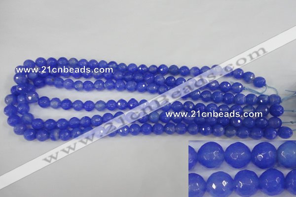 CAG4506 15.5 inches 8mm faceted round agate beads wholesale