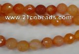 CAG4509 15.5 inches 8mm faceted round agate beads wholesale