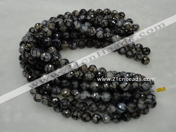 CAG451 15.5 inches 14mm faceted round agate beads Wholesale