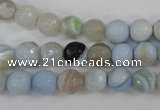 CAG4512 15.5 inches 8mm faceted round agate beads wholesale