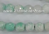 CAG4516 15.5 inches 10mm faceted round fire crackle agate beads