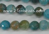 CAG4518 15.5 inches 10mm faceted round fire crackle agate beads