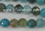 CAG4518 15.5 inches 10mm faceted round fire crackle agate beads