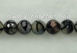 CAG452 15.5 inches 16mm faceted round agate beads Wholesale