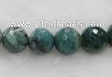 CAG453 15.5 inches 14mm faceted round agate beads Wholesale