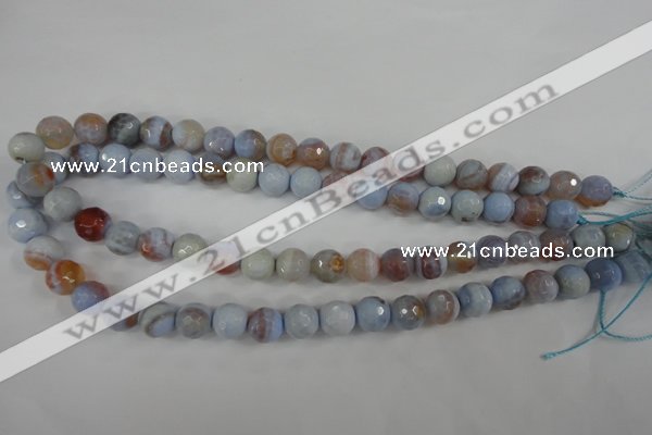 CAG4533 15.5 inches 10mm faceted round agate beads wholesale