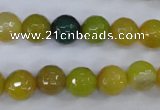 CAG4536 15.5 inches 10mm faceted round agate beads wholesale