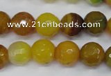 CAG4550 15.5 inches 12mm faceted round agate beads wholesale