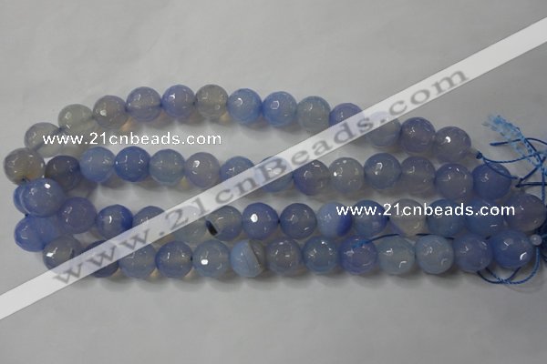 CAG4565 15.5 inches 14mm faceted round agate beads wholesale