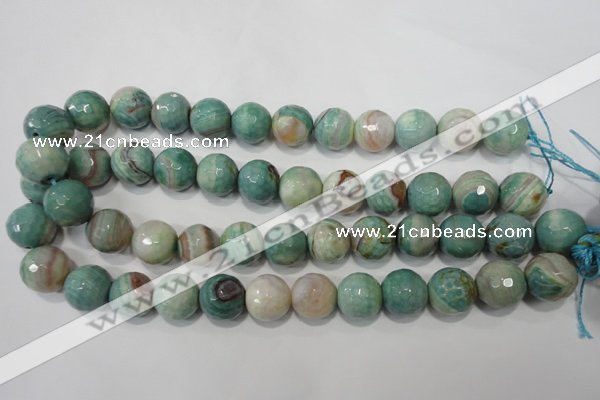 CAG4580 15.5 inches 16mm faceted round fire crackle agate beads