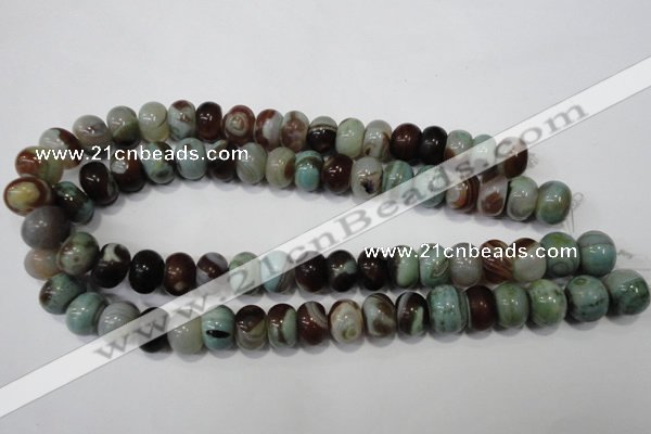 CAG4592 15.5 inches 10*14mm rondelle agate beads wholesale