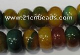 CAG4593 15.5 inches 10*14mm rondelle agate beads wholesale