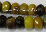 CAG4596 15.5 inches 10*14mm faceted rondelle agate beads wholesale