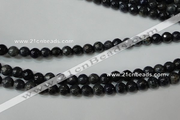 CAG4612 15.5 inches 6mm faceted round fire crackle agate beads