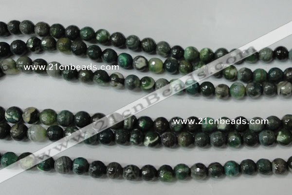 CAG4614 15.5 inches 6mm faceted round fire crackle agate beads