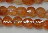 CAG4615 15.5 inches 6mm faceted round fire crackle agate beads