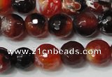 CAG4616 15.5 inches 6mm faceted round fire crackle agate beads