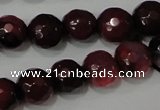 CAG4618 15.5 inches 6mm faceted round fire crackle agate beads