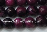 CAG4620 15.5 inches 6mm faceted round fire crackle agate beads