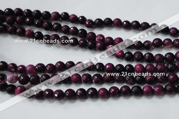 CAG4620 15.5 inches 6mm faceted round fire crackle agate beads