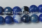 CAG4622 15.5 inches 6mm faceted round fire crackle agate beads