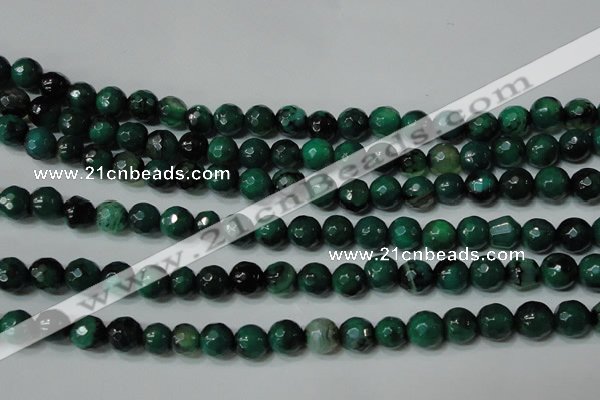 CAG4624 15.5 inches 6mm faceted round fire crackle agate beads