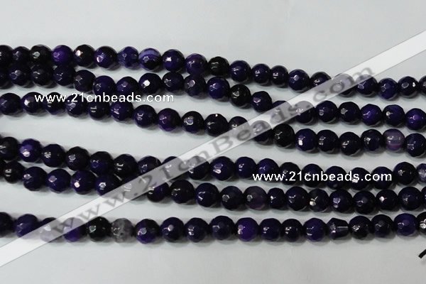 CAG4633 15.5 inches 6mm faceted round fire crackle agate beads