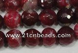 CAG4636 15.5 inches 6mm faceted round fire crackle agate beads