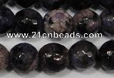 CAG4647 15.5 inches 8mm faceted round fire crackle agate beads