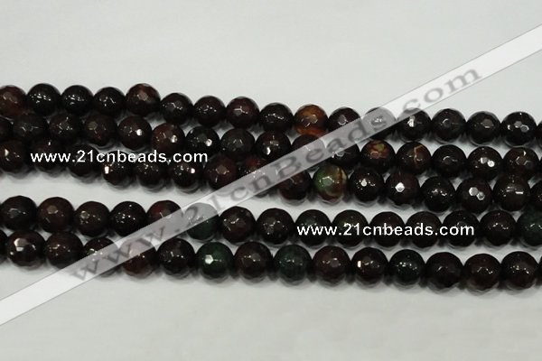 CAG4649 15.5 inches 8mm faceted round fire crackle agate beads