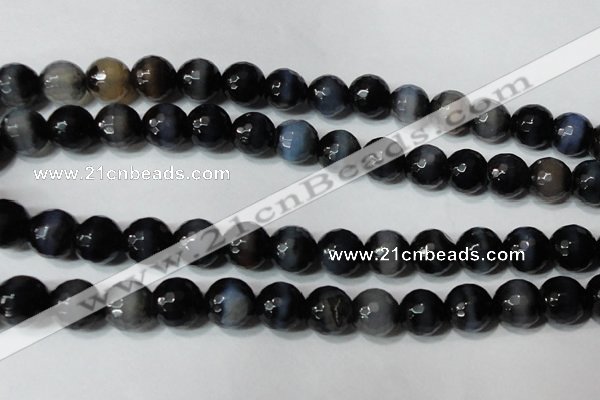 CAG4661 15.5 inches 10mm faceted round fire crackle agate beads