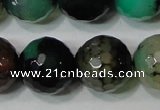 CAG4664 15.5 inches 10mm faceted round fire crackle agate beads