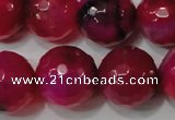 CAG4670 15.5 inches 10mm faceted round fire crackle agate beads