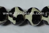 CAG4687 15 inches 15*18mm faceted rondelle tibetan agate beads wholesale