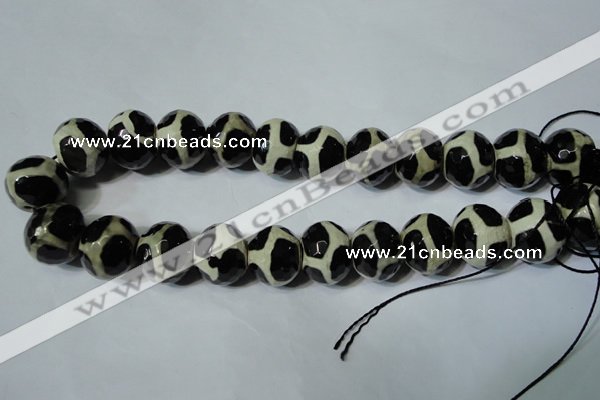 CAG4687 15 inches 15*18mm faceted rondelle tibetan agate beads wholesale